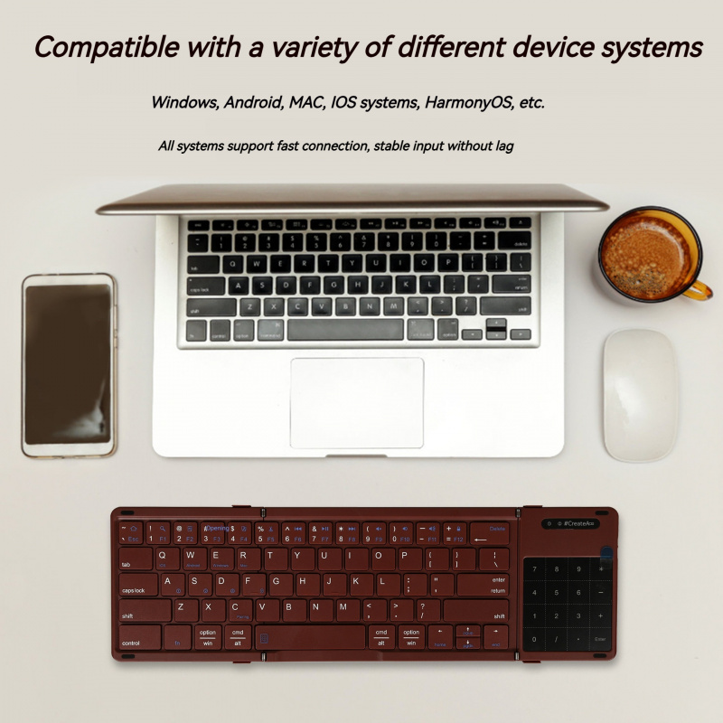 Wireless Keyboard Mini - Wireless Mini Folding Bluetooth Keyboard with