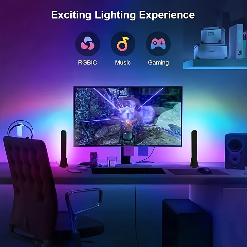 1pc Computer Desktop Decorativ - Rgb Desk Lamp Smart のレビューと価格