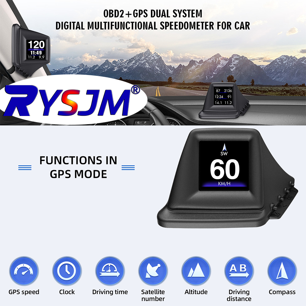 OBD2+GPS Multi-function HUD Ga - Electronics Gadgets And Accessories のレビューと価格