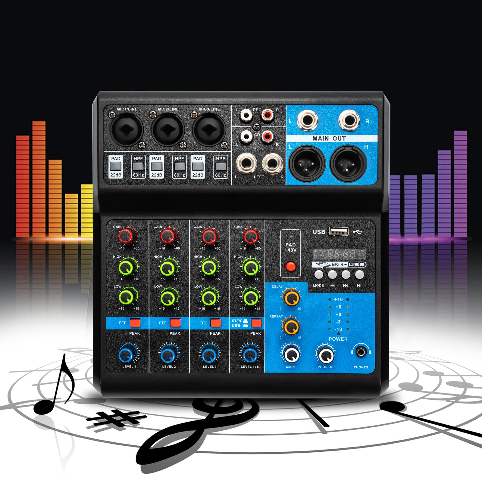 5-Channel Mixing Console Live  - Mini Electronics Gadgets のレビューと価格