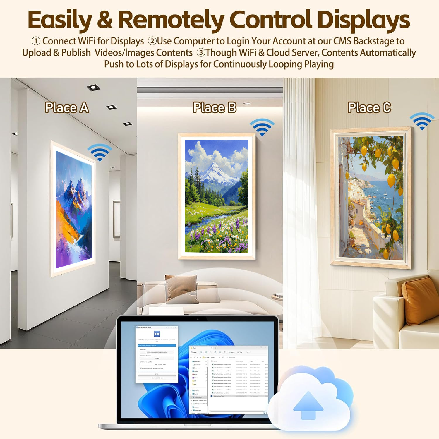 21.5 24 32 Inch Large Digital  - Digital Photo Frame Wifi のレビューと価格