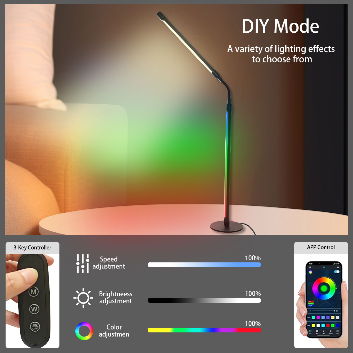 Smart Rgb Color-Changing Led D - Rgb Desk Lamp Smart のレビューと価格