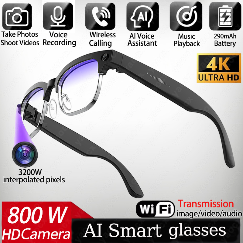 4K Smart AI Glasses 8MP Camera - Smart Glasses Ar のレビューと価格