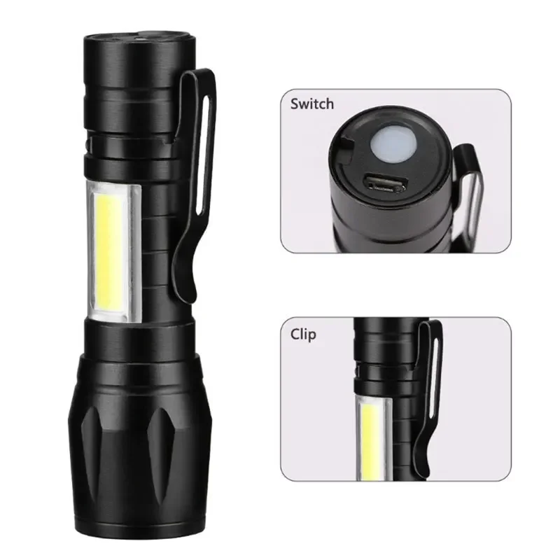 Mini LED Flashlight COB+XPE Po - Mini Electronics Gadgets のレビューと価格