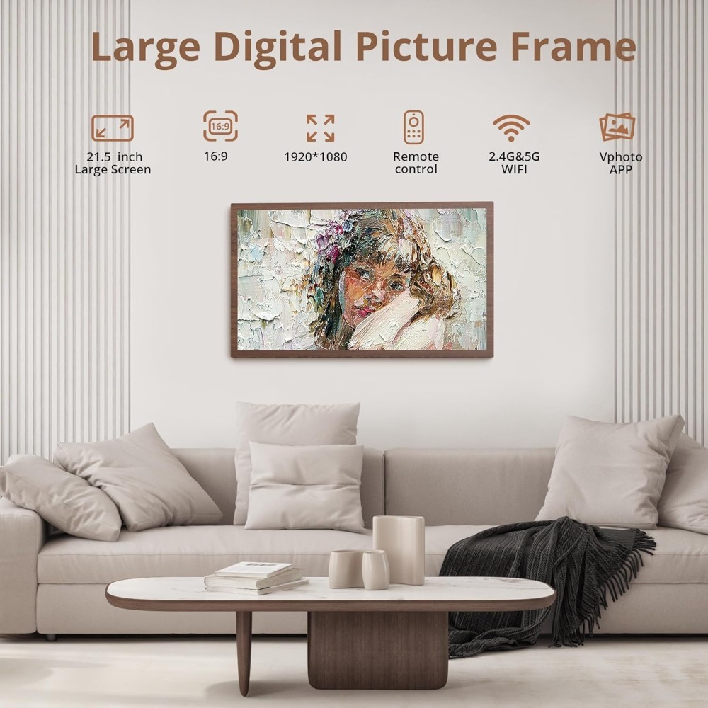 JHZ for NEW Large Digital Pict - Digital Photo Frame Wifi のレビューと価格
