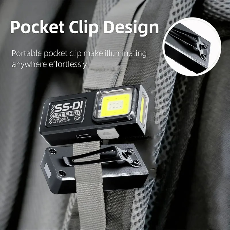 Mini COB LED Flashlight USB C  - Mini Electronics Gadgets のレビューと価格