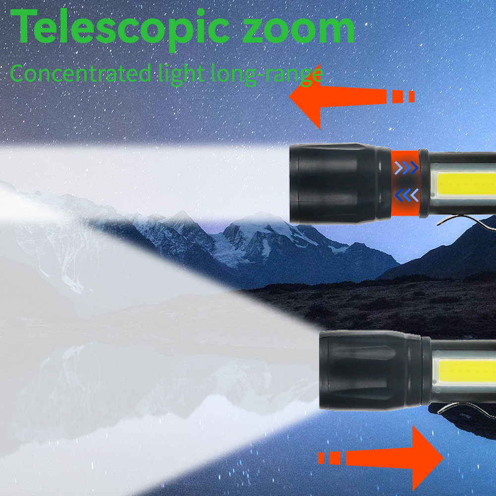 Mini LED Flashlight COB+XPE Po - Mini Electronics Gadgets のレビューと価格