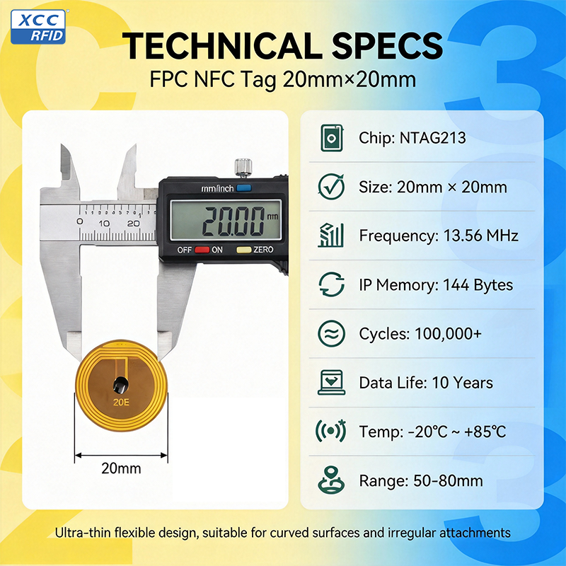 20mm FPC NFC Sticker NTAG213 C - Nfc Tag Programmable のレビューと価格