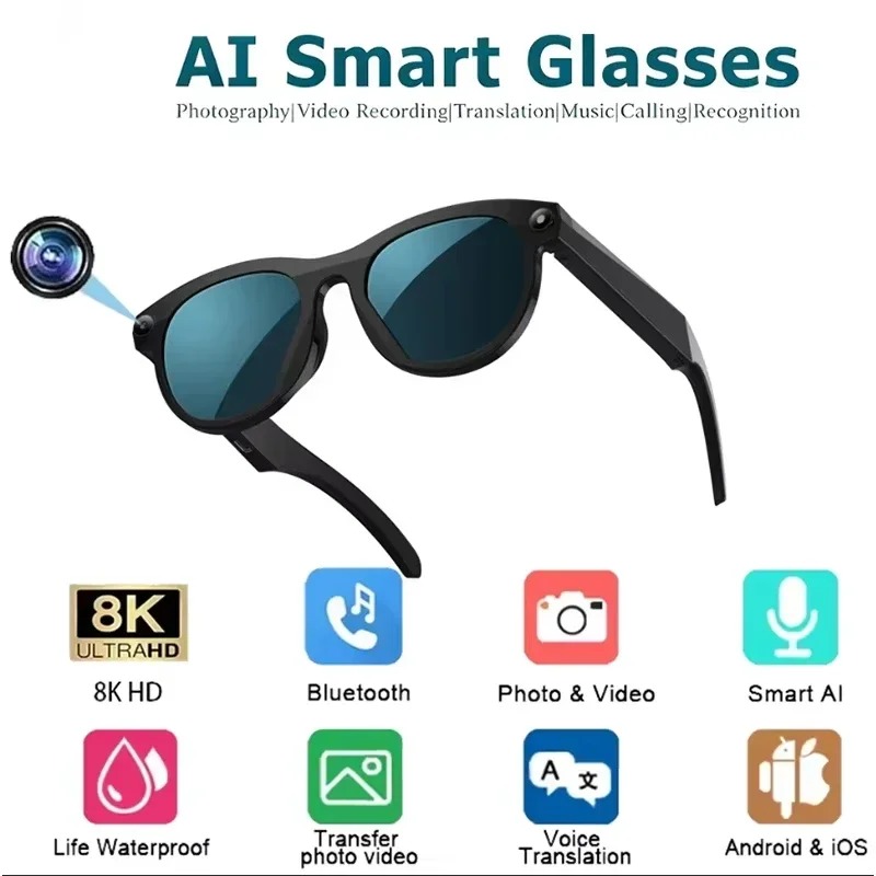 8KHD Smart AI Glasses Color Ch - Smart Glasses Ar のレビューと価格