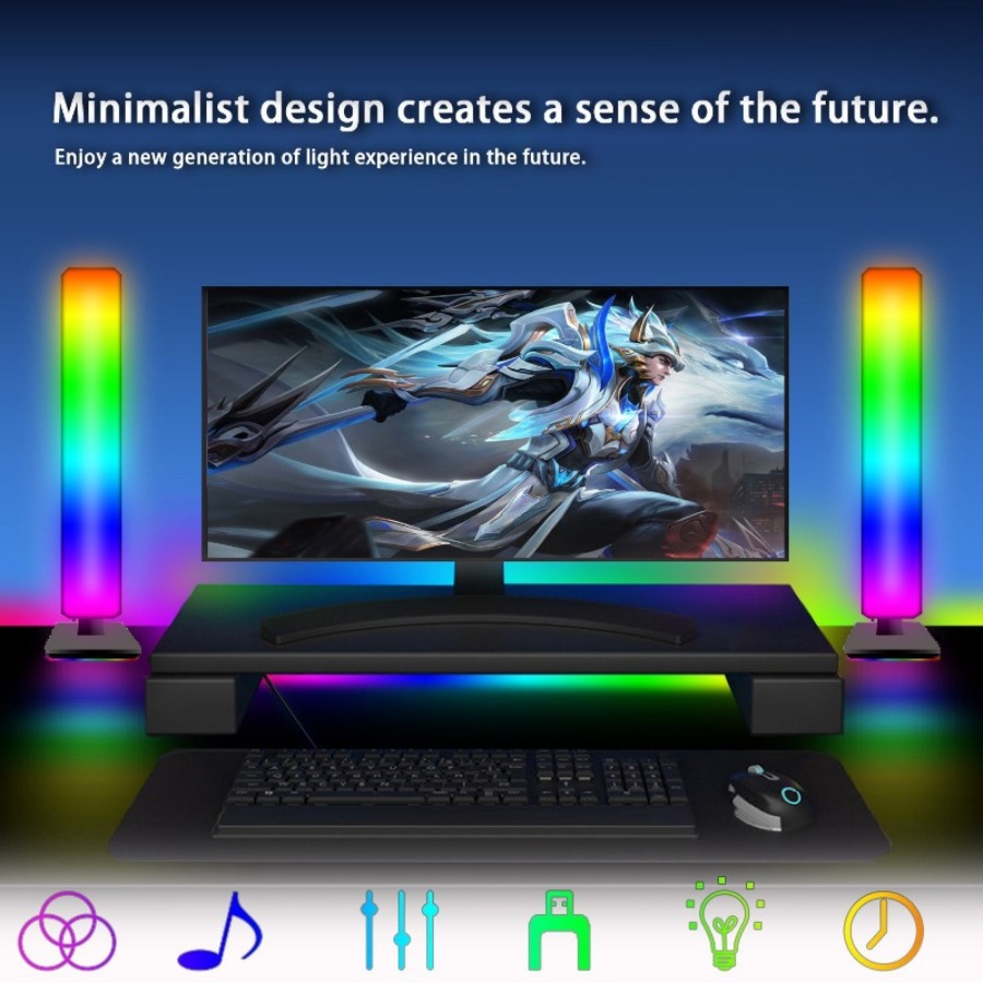 Smart Tuya RGB Gaming Atmosphe - Rgb Desk Lamp Smart のレビューと価格