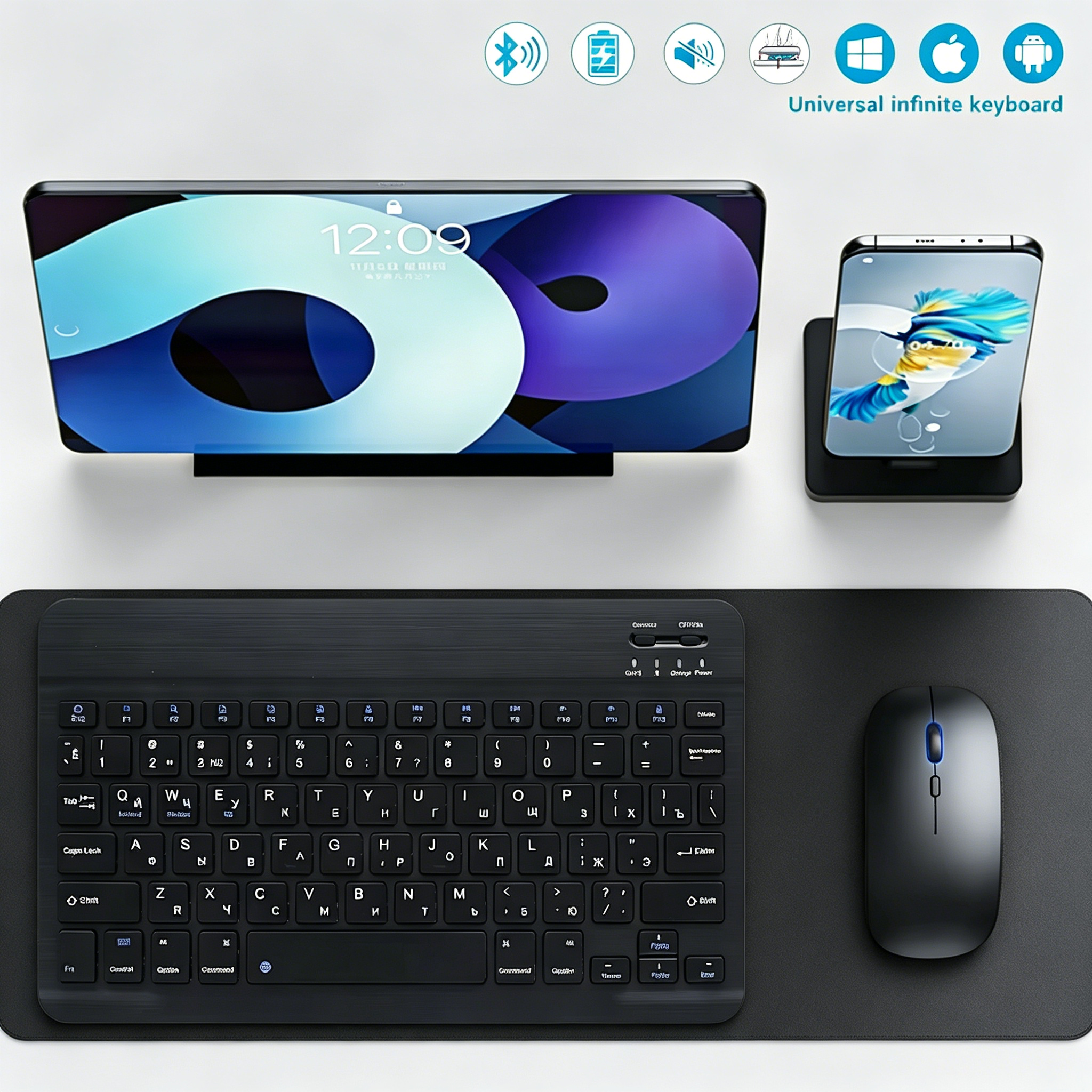Bluetooth Wireless Keyboard Mo - Wireless Keyboard Mini のレビューと価格