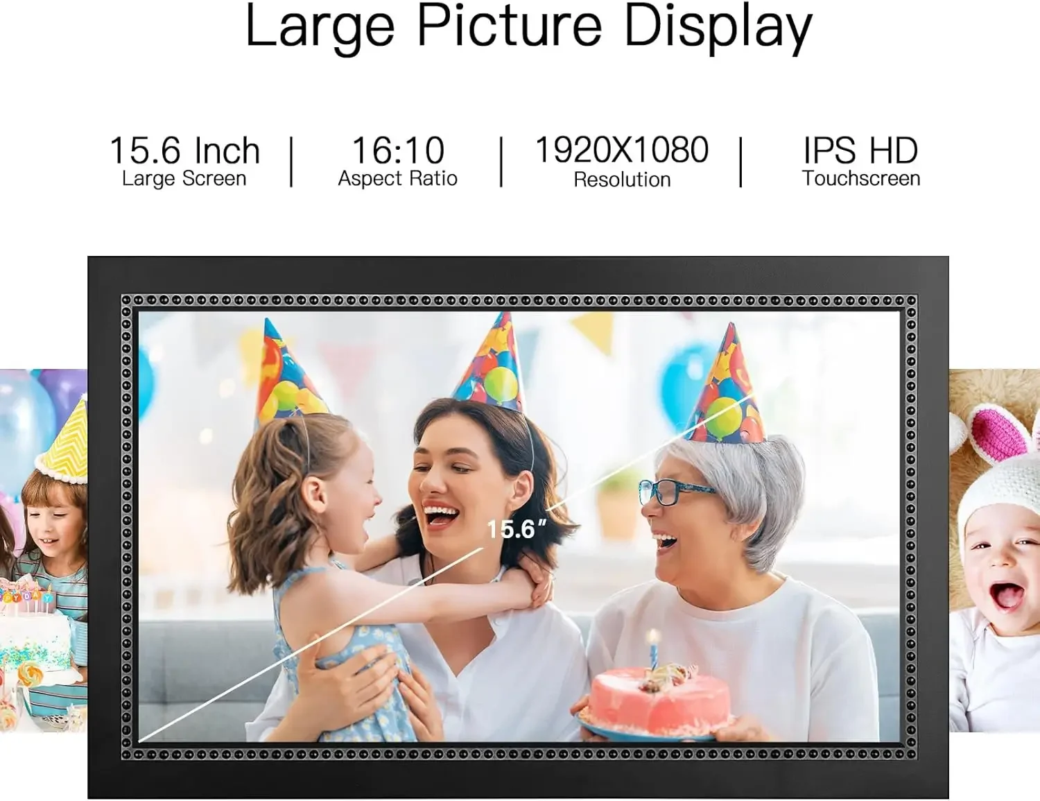 Digital Picture Frame 15.6 Inc - Digital Photo Frame Wifi のレビューと価格