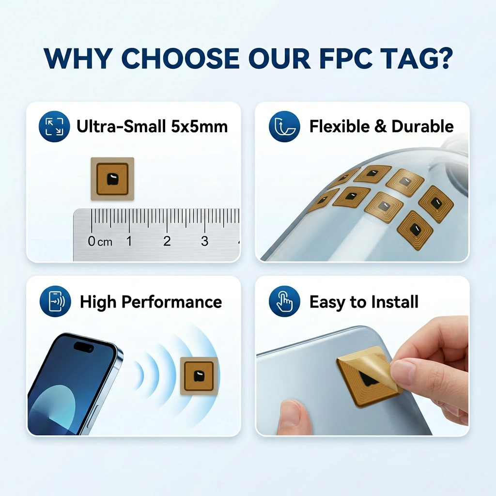 Mini NTAG213 NFC Sticker 5*5mm - Nfc Tag Programmable のレビューと価格