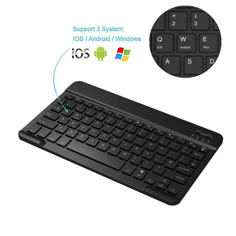 7 Colors RGB Bluetooth Keyboar - Wireless Keyboard Mini のレビューと価格